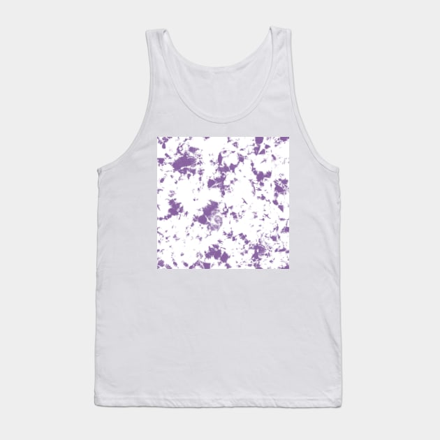 Orchid purple and white Storm - Tie-Dye Shibori Texture Tank Top by marufemia